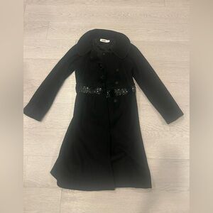 Moschino Sequined Wool Blend Peacoat Size 6